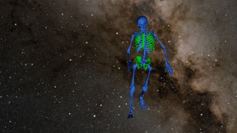 thriller skeleton dance in milky way