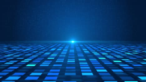 rueda de engranajes de fondo de bucle de luz de neón futurista en la placa de circuitos