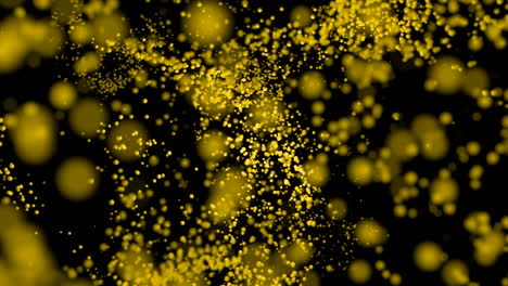 partículas doradas abstractas