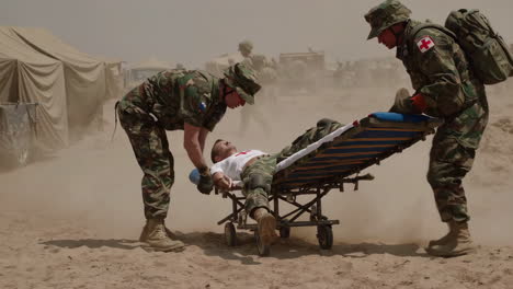 military medical evacuation in a desert environment