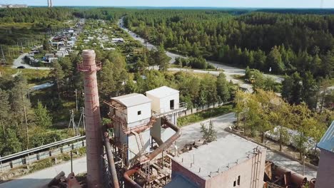 industrial plant aerial view