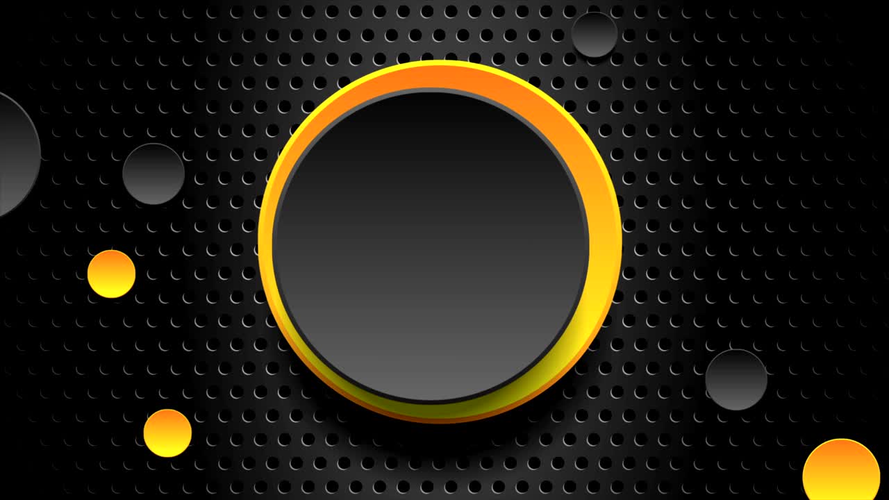 желтые и черные движущиеся круги на темном перфорированном фоне