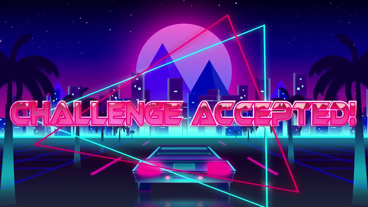 삼각형에 대한 도전 받아들여진 단어의 애니메이션