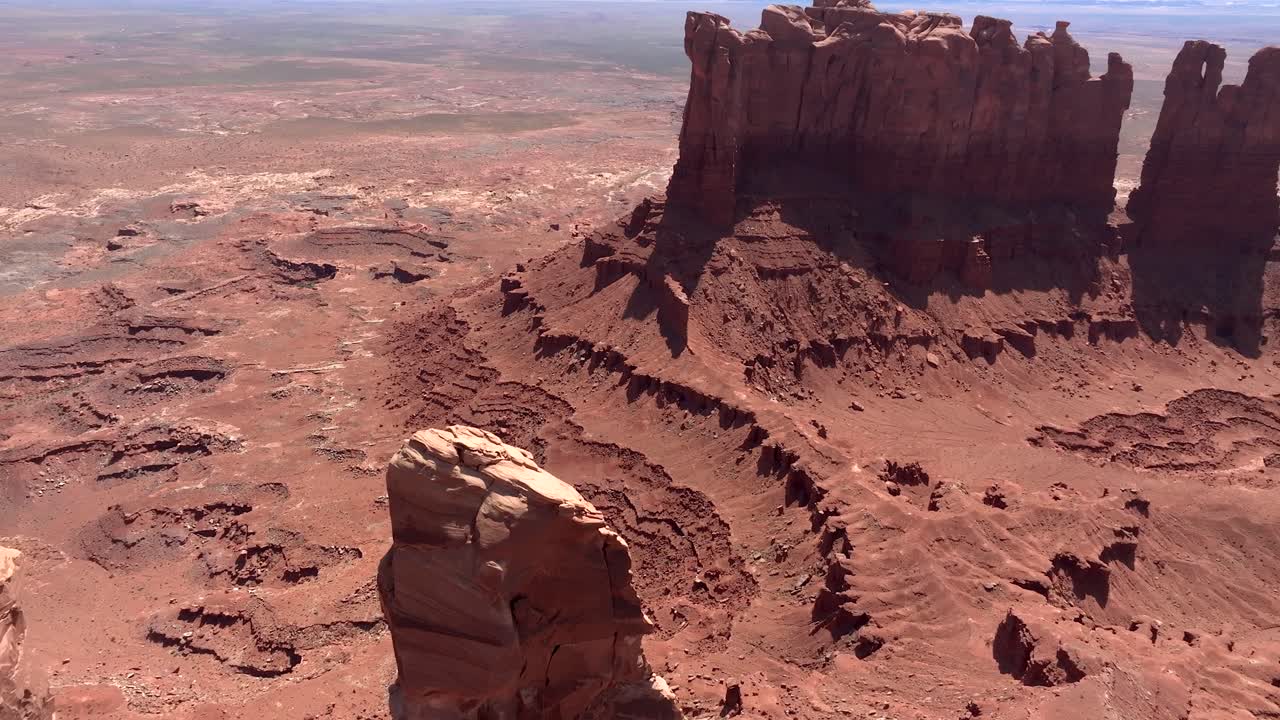 4k aerial of monument valley, юта, сша - август 2023 года