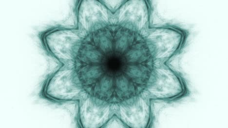 kaleidoscope sequence ink patterns. 4k abstract white and blue motion graphics background. or for yoga, clubs, shows, mandala, fractal animation. beautiful bright ornament. seamless loop.