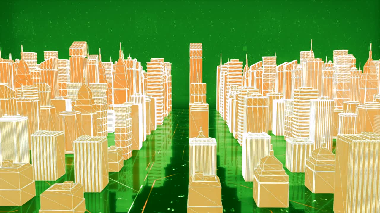 와이어프레임 시티스케이프