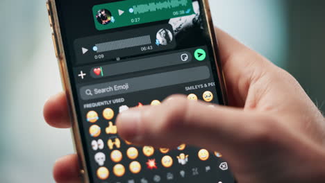 using emojis on a smartphone