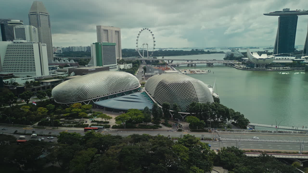 Singapore Cityscape View with Gardens by the Bay