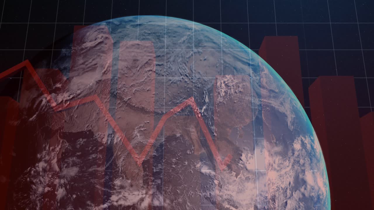 Animazione di un globo di connessioni su un fattorino.