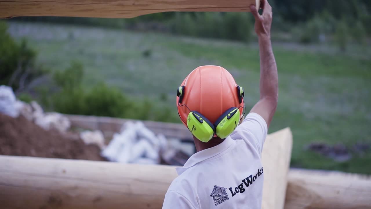 construcción de casas de troncos