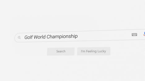 searching for golf world championship on internet browser