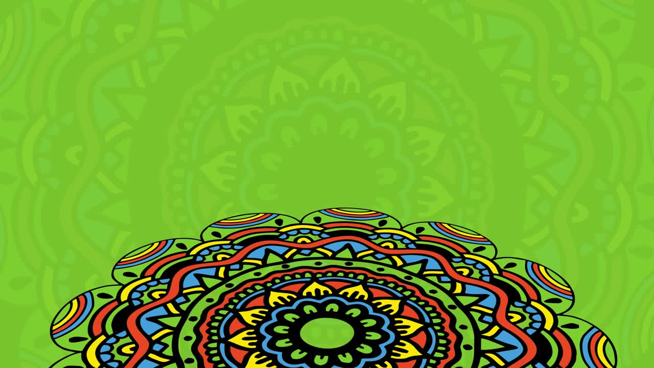 Design tradizionale di mandala reale colorato e rotante. Sfondo astratto con design floreale tradizionale in stile islamico.
