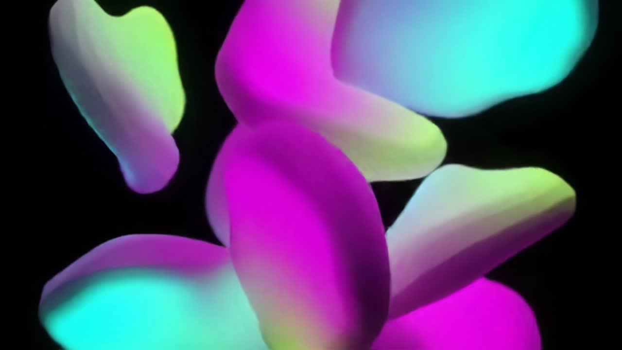 Abstract Colorful Liquid Shapes