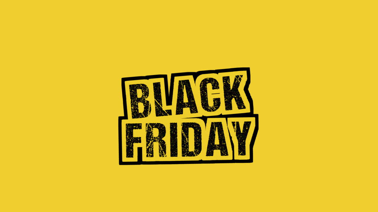 Black Friday mit Rauschen auf gelber Grunge-Textur