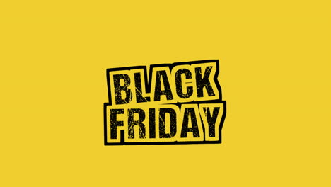 black friday with noise on yellow grunge texture