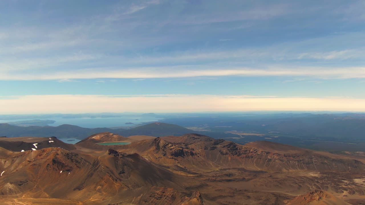 Panoramic View From The Mount Doom Summit In New Zealand, Tongariro