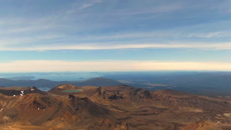 Panoramic-View-From-The-Mount-Doom-Summit-In-New-Zealand,-Tongariro