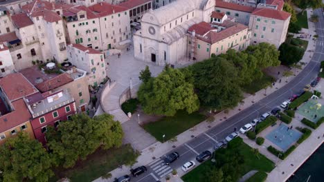 reveal shot of the cathedral of st