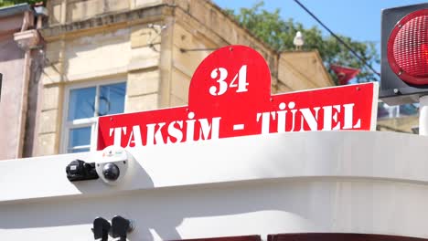 istanbul tram sign