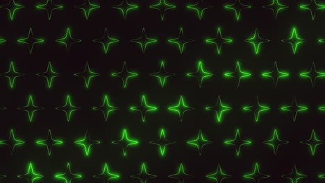 patrón de estrellas verde neón