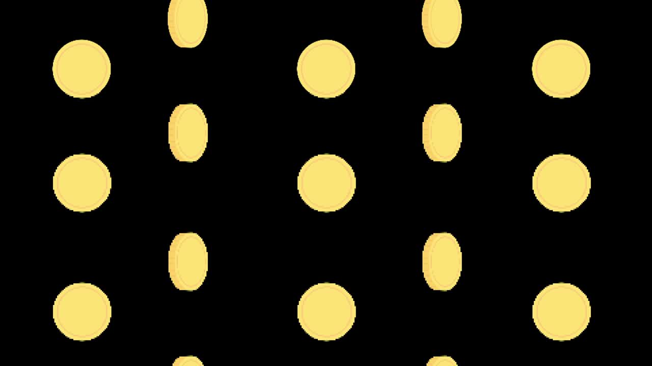 Animated Background With Money Falling Down (Dot Picture Style)