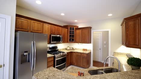 lux mansion old style kitchen with modern kitchen equipment