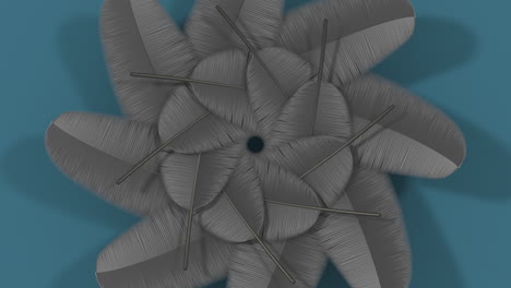 rotación en bucle del fondo de plumas suaves, renderización en 3d.