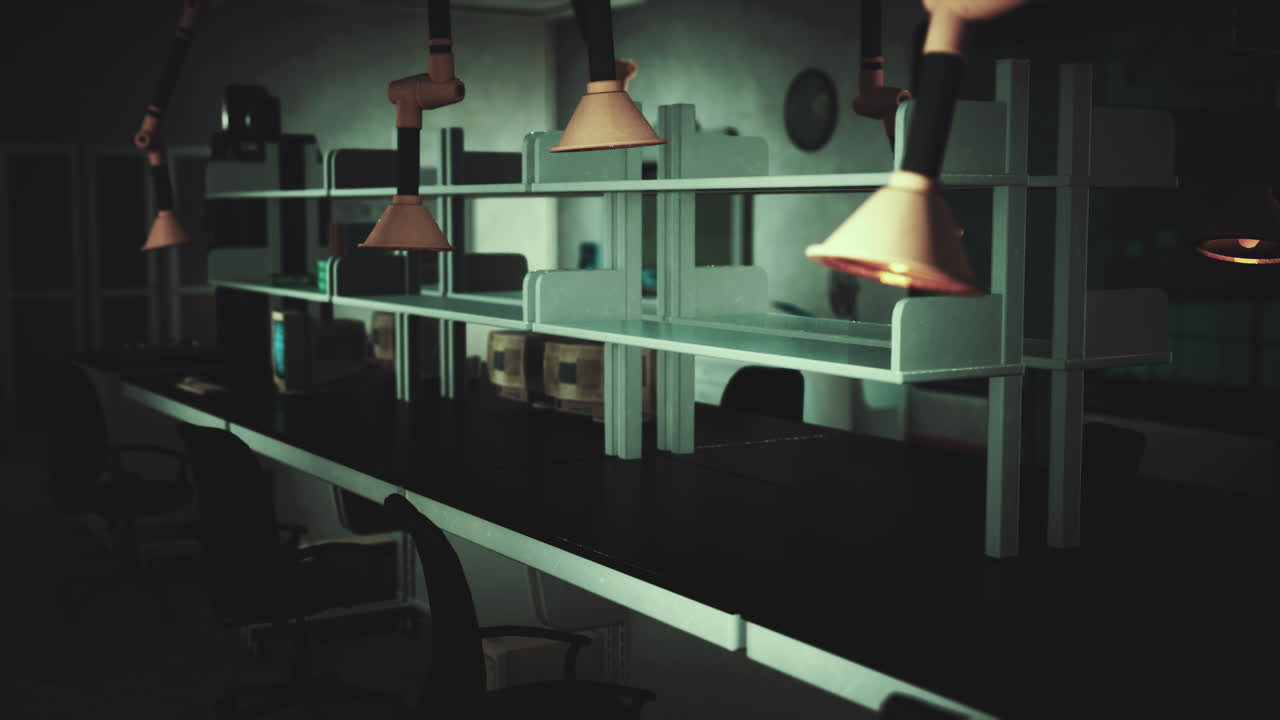 비어있는 발전소 제어실