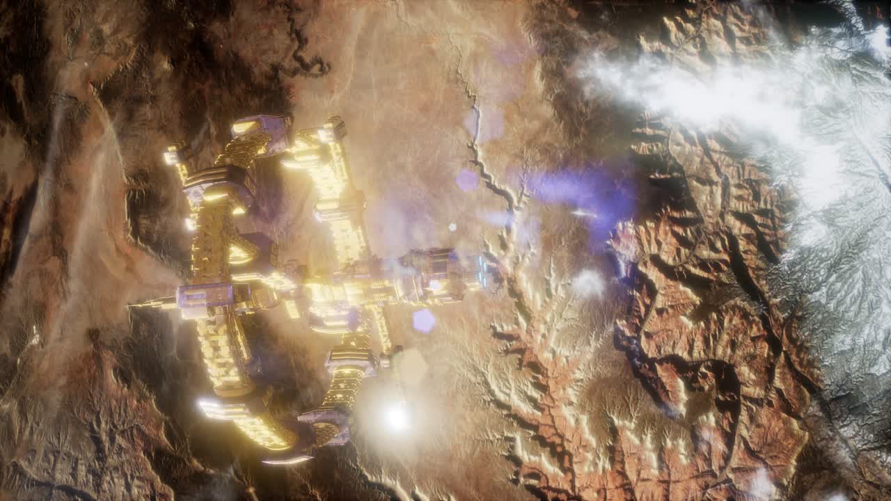 la tierra y la nave espacial. nave espacial sobre la tierra