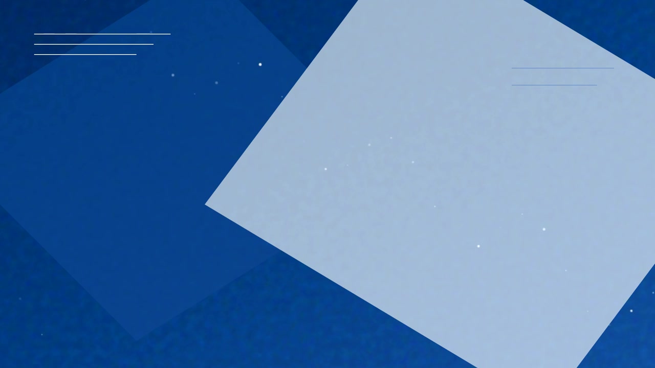 Fondo geométrico azul abstracto con partículas flotantes