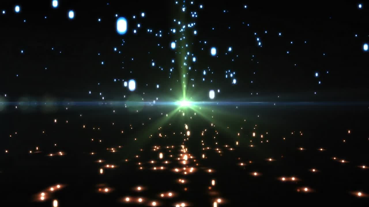 밝고 검은 바탕에 떨어지는 점들의 애니메이션