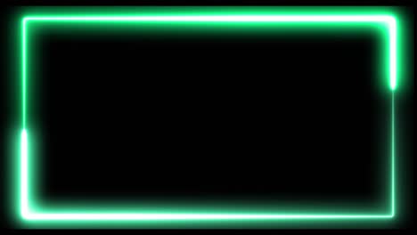 popular neon glowing lines in trendy  neon mint colors