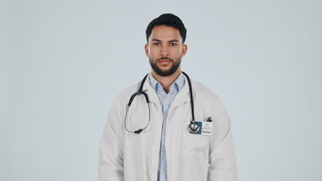 Medical-doctor,-portrait-and-a-man-in-studio