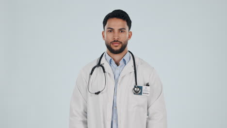 médico, retrato y un hombre en el estudio