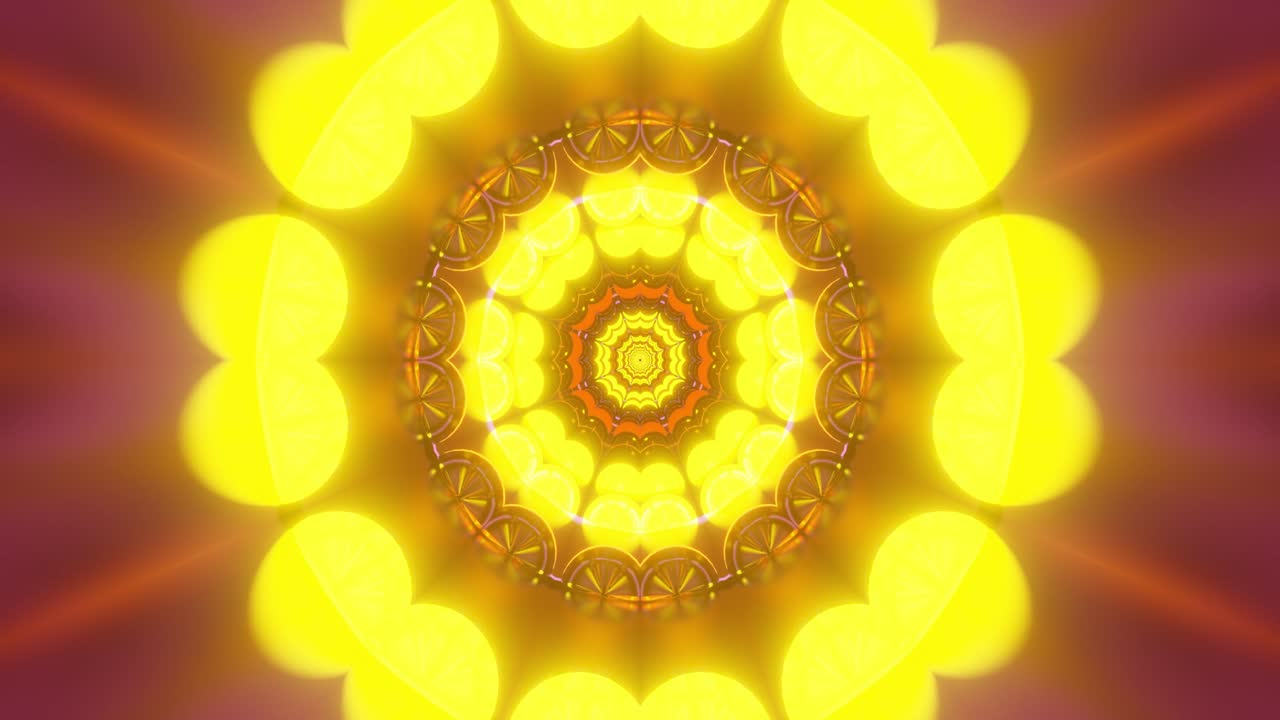 Dynamic and colorful patterns flow seamlessly in a mesmerizing loop, featuring vibrant shades of orange and yellow that create a captivating visual experience