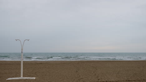 empty beach in autumn