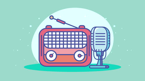 vintage radio and microphone illustration