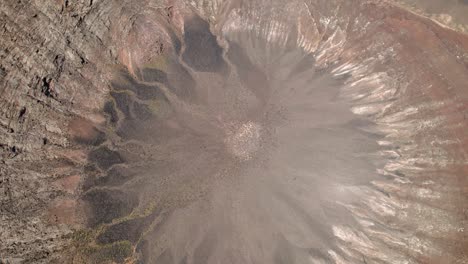 aerial view of caldera de montana blanca volcanic crater near timanfaya national park, lanzarote, canary islands, spain