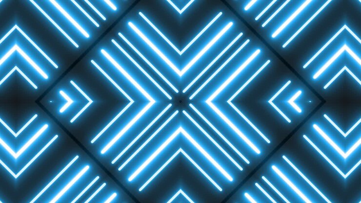 Abstract Neon Geometric Pattern