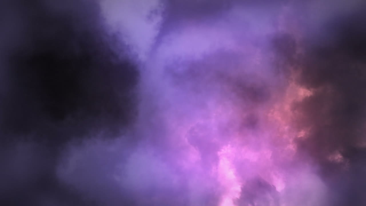 tormenta de rayos en las nubes