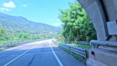 journey from tunnel to scenic mountain road