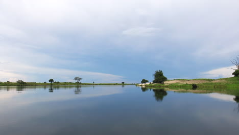 the chobe river view from a small dedicated photography boat