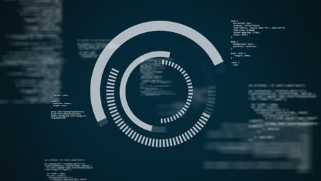 animación del escaneo del alcance y el procesamiento de datos financieros sobre un fondo negro