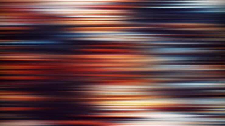 Multicolored gradient lines horizontal loop motion abstract background. Gradient color change, abstract style moving lines, stylized strokes, Abstract Multi Color glowing horizontal Lines Background.
