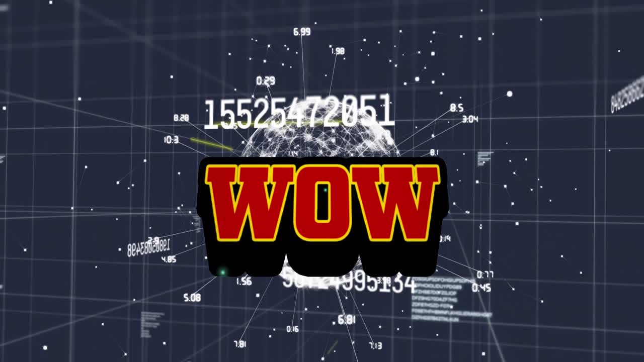 그리드와 데이터 처리에 대한 와우 텍스트의 애니메이션