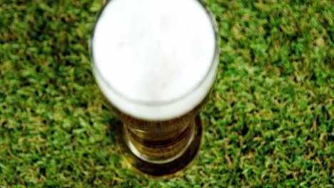 Pint-of-beer-on-grass-for-st-patricks