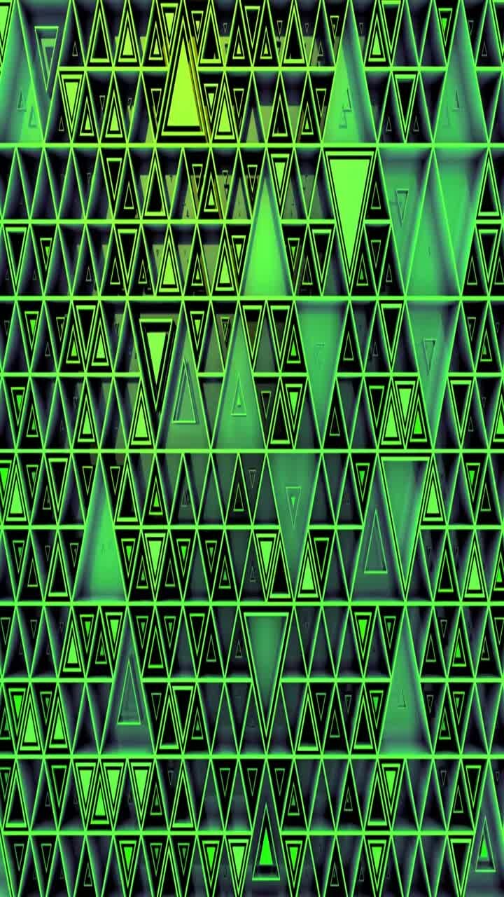 Motivo a Triangoli Geometrici Verdi Dinamico in Loop