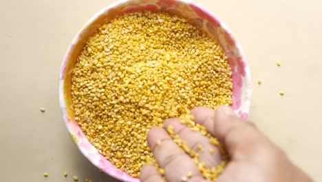 preparing moong dal