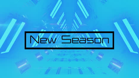 animación del texto de la nueva temporada a través del túnel digital