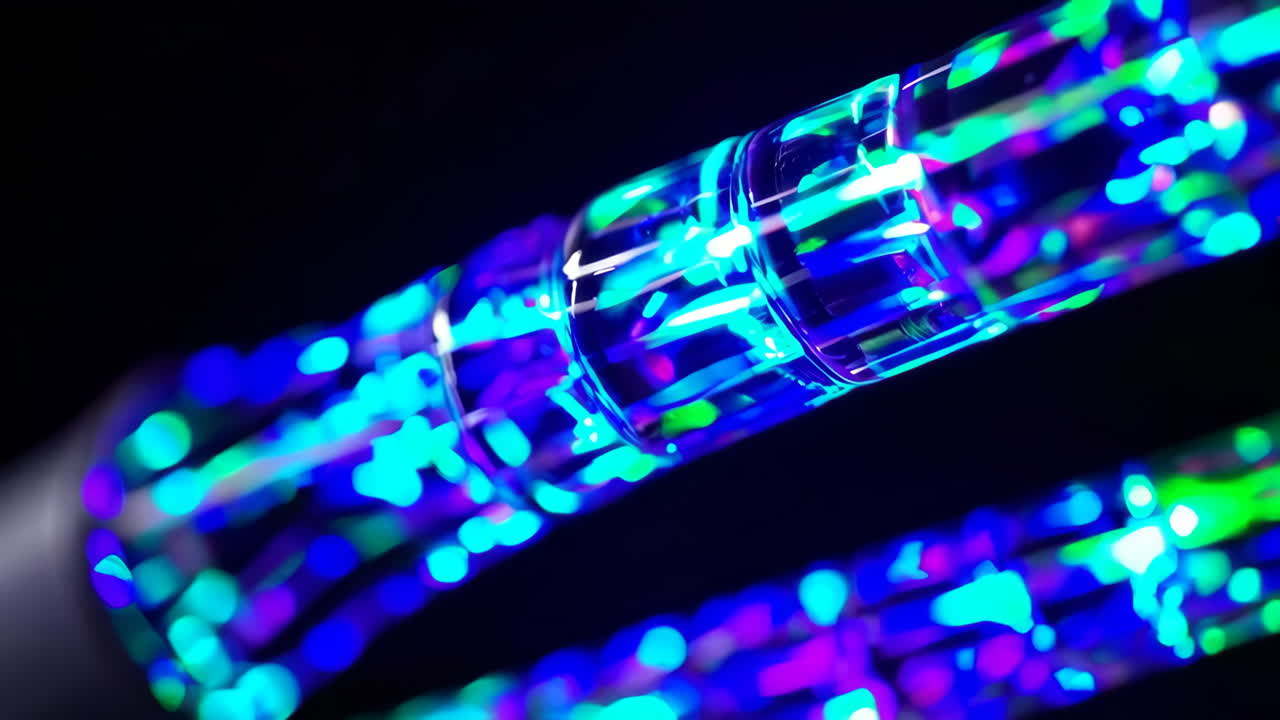 Abstract Close-up of Glowing Led Tube Lights